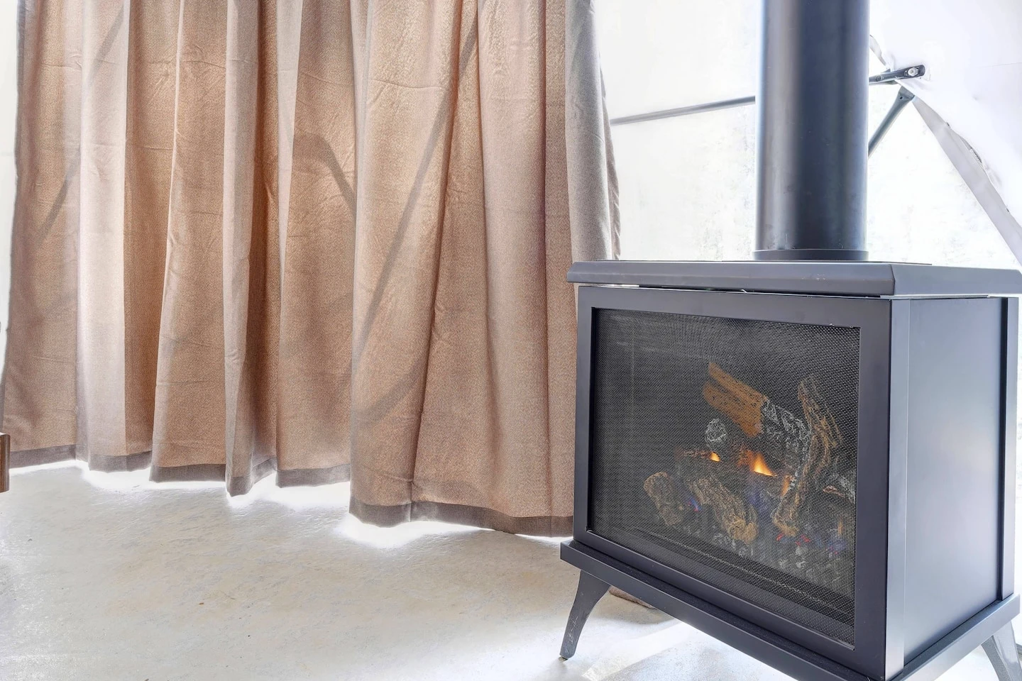 Modern Black Fireplace
